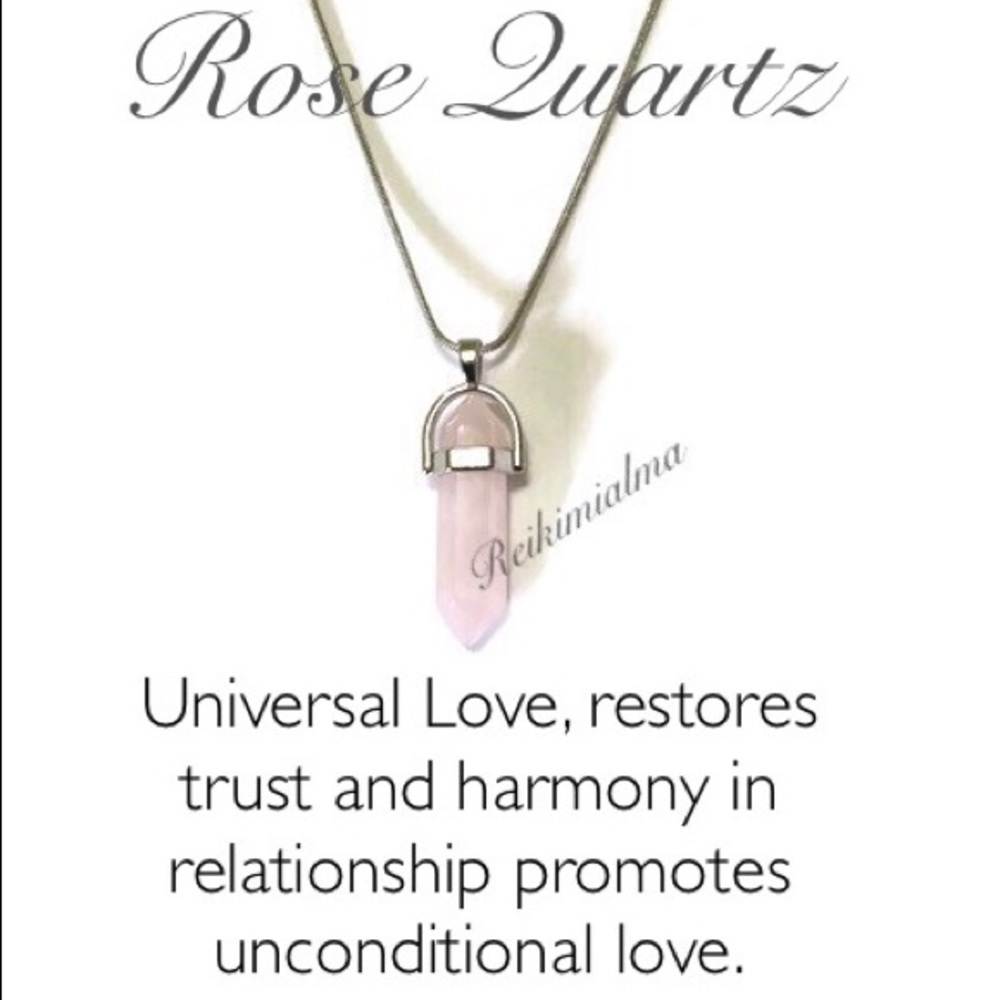 Rose Quartz Reiki Infused Necklace